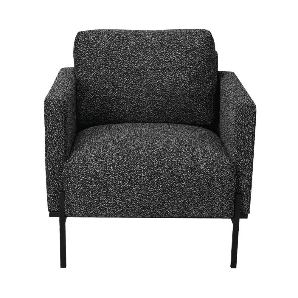 Siva salona stolica s naslonima za ruke