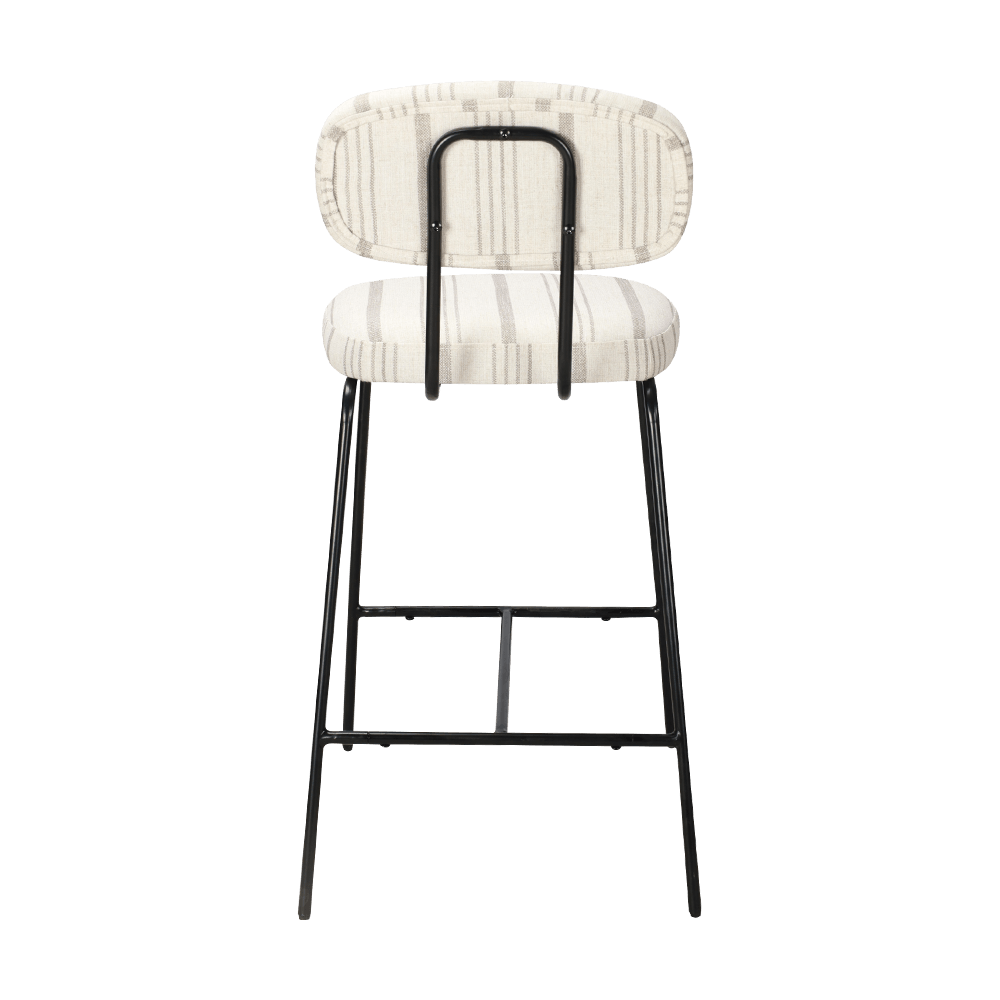 Metalna presvučena stolica za ručavanje s leđima