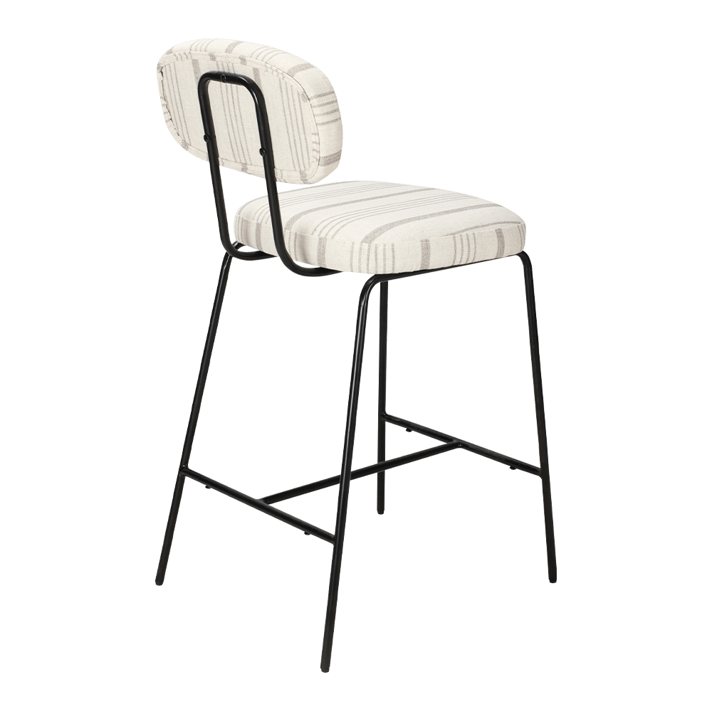 Metalna presvučena stolica za ručavanje s leđima