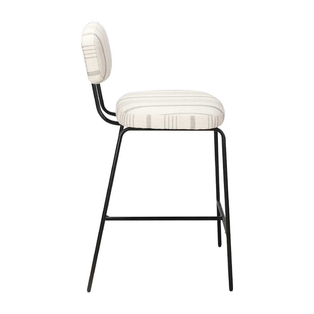 Metalna presvučena stolica za ručavanje s leđima