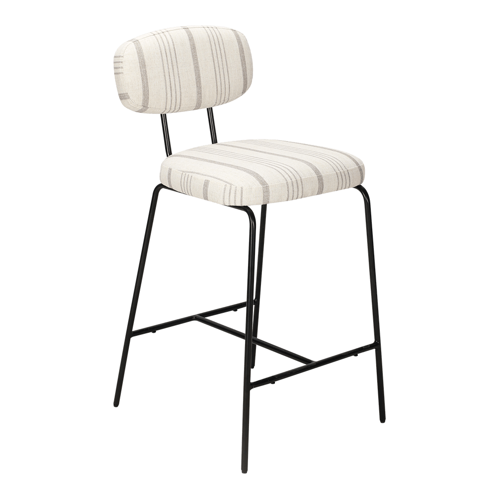 Metalna presvučena stolica za ručavanje s leđima