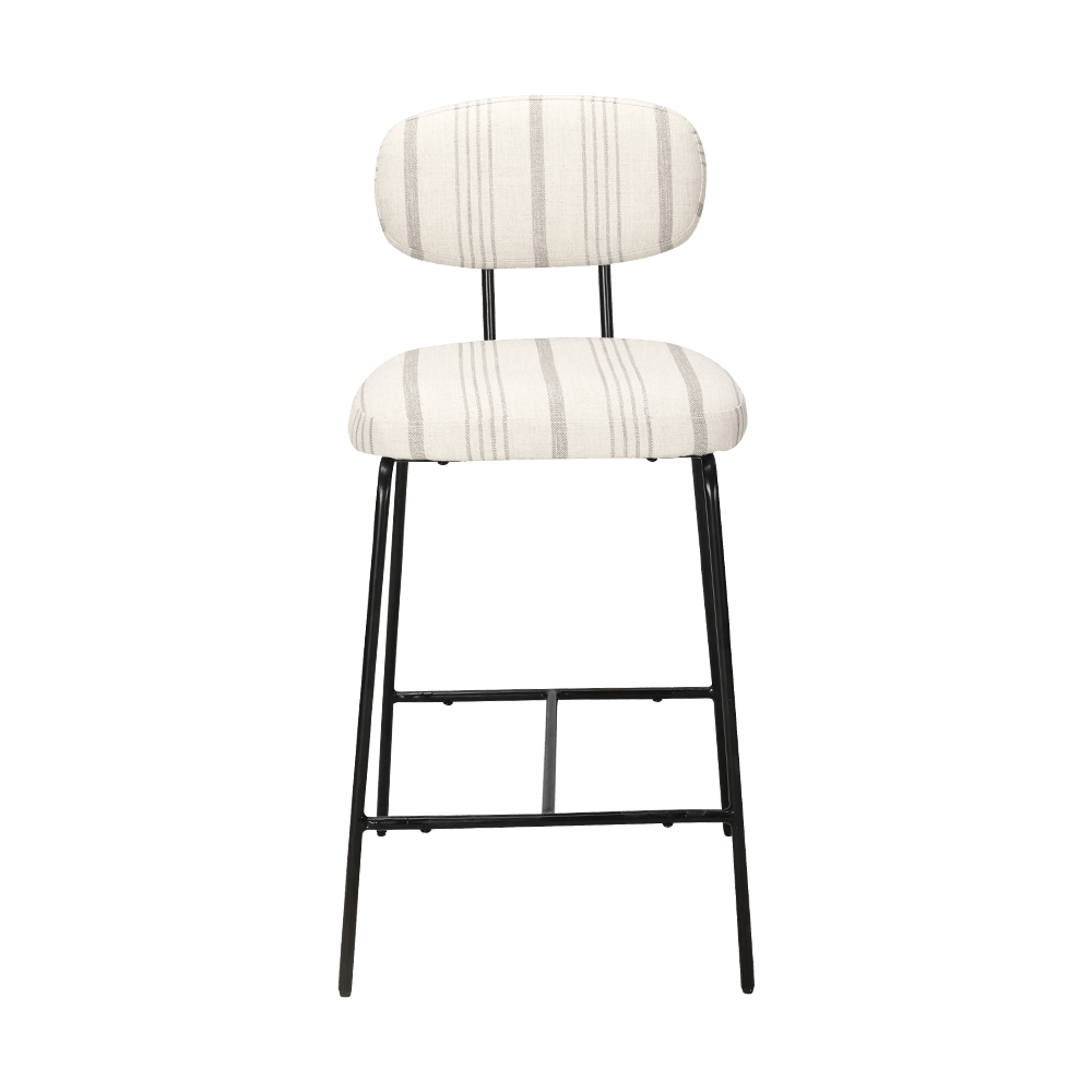 Metalna presvučena stolica za ručavanje s leđima