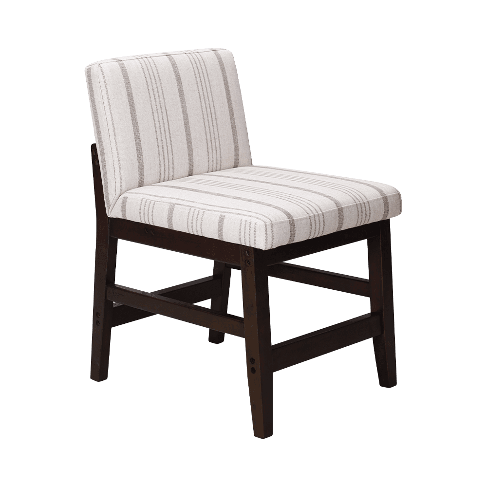 Prugasta tkanina za trpezarijsku stolicu od čvrstog drveta