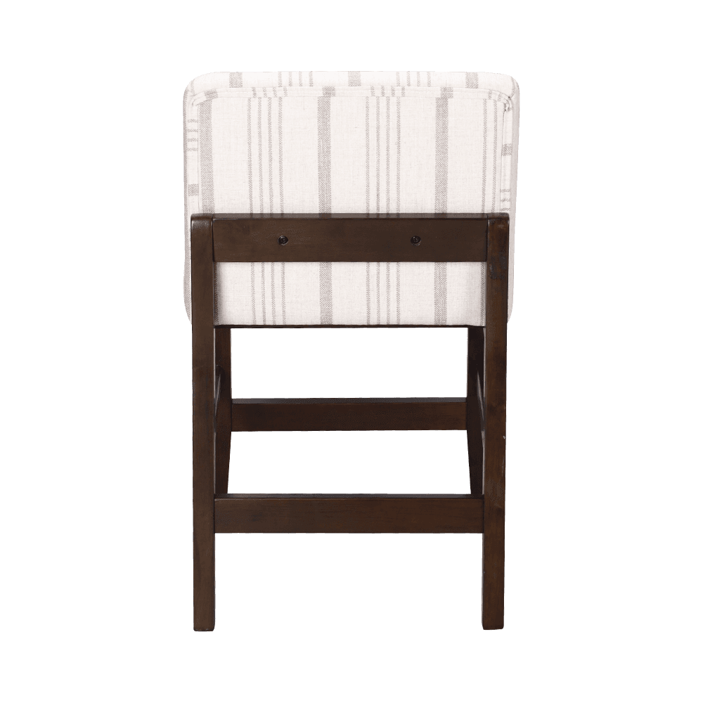 Prugasta tkanina za trpezarijsku stolicu od čvrstog drveta